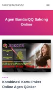 How sakongbandarqq.com looks like on a mobile device such as an iPhone.