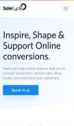 How salecycle.com looks like on a mobile device such as an iPhone.