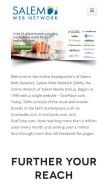 How salemwebnetwork.com looks like on a mobile device such as an iPhone.