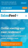 How salesfeed.com looks like on a mobile device such as an iPhone.