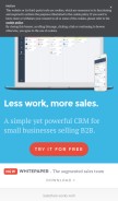 How salesflare.com looks like on a mobile device such as an iPhone.