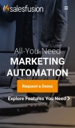 How salesfusion.com looks like on a mobile device such as an iPhone.