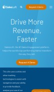 How salesloft.com looks like on a mobile device such as an iPhone.