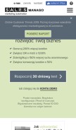 How salesmanago.pl looks like on a mobile device such as an iPhone.