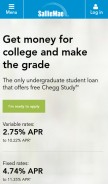 How salliemae.com looks like on a mobile device such as an iPhone.