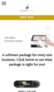 How saloniris.com looks like on a mobile device such as an iPhone.