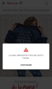 How salsajeans.com looks like on a mobile device such as an iPhone.