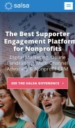 How salsalabs.com looks like on a mobile device such as an iPhone.