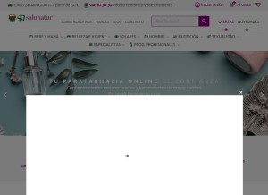 How salunatur.com looks like on a tablet such as an iPad.