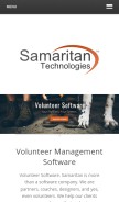 How samaritan.com looks like on a mobile device such as an iPhone.