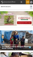 How samaritanspurse.org looks like on a mobile device such as an iPhone.