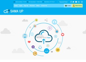 How samaup.co looks like on a tablet such as an iPad.