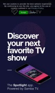 How samba.tv looks like on a mobile device such as an iPhone.