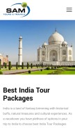How samindiatours.com looks like on a mobile device such as an iPhone.