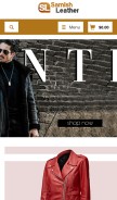 How samishleather.com looks like on a mobile device such as an iPhone.