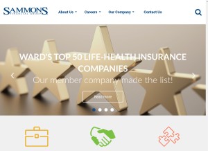 How sammonsfinancialgroup.com looks like on a tablet such as an iPad.