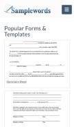 How samplewords.com looks like on a mobile device such as an iPhone.