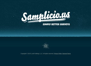 How samplicio.us looks like on a tablet such as an iPad.