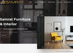 How samratinteriors.com looks like on a tablet such as an iPad.