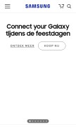 How samsung.nl looks like on a mobile device such as an iPhone.