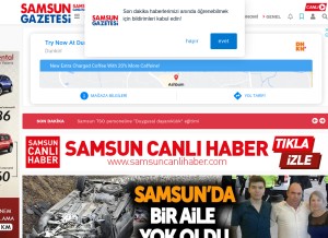 How samsungazetesi.com looks like on a tablet such as an iPad.