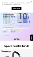 How samsungstore.mx looks like on a mobile device such as an iPhone.