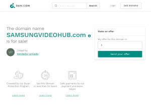 How samsungvideohub.com looks like on a tablet such as an iPad.