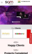 How samwebstudio.com looks like on a mobile device such as an iPhone.