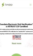 How sandata.com looks like on a mobile device such as an iPhone.