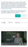 How sandvine.com looks like on a mobile device such as an iPhone.