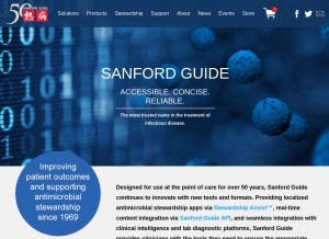 How sanfordguide.com looks like on a tablet such as an iPad.