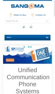 How sangoma.net looks like on a mobile device such as an iPhone.