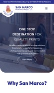 How sanmarcoprintingpress.com looks like on a mobile device such as an iPhone.