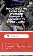 How sanofi-synthelabo.com looks like on a mobile device such as an iPhone.