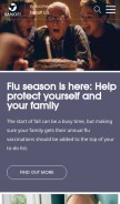 How sanofi.us looks like on a mobile device such as an iPhone.