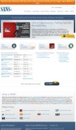 How sans.org looks like on a mobile device such as an iPhone.