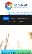 How sanskarpackersjaipur.com looks like on a mobile device such as an iPhone.