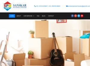 How sanskarpackersjaipur.com looks like on a tablet such as an iPad.