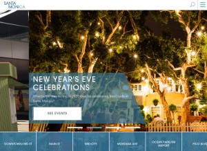 How santamonica.com looks like on a tablet such as an iPad.