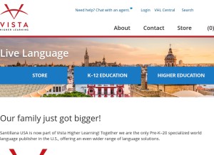 How santillanausa.com looks like on a tablet such as an iPad.