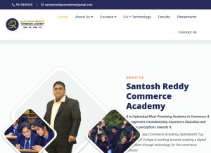 How santoshreddycommerce.com looks like on a tablet such as an iPad.