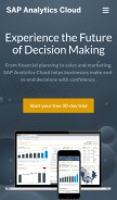 How sapanalytics.cloud looks like on a mobile device such as an iPhone.