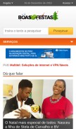 How sapo.ao looks like on a mobile device such as an iPhone.