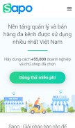 How sapo.vn looks like on a mobile device such as an iPhone.