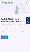 How sapphiresolutions.net looks like on a mobile device such as an iPhone.