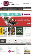 How saq.com looks like on a mobile device such as an iPhone.