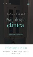 How sara-morgado.com looks like on a mobile device such as an iPhone.
