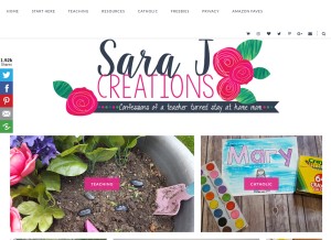 How sarajcreations.com looks like on a tablet such as an iPad.