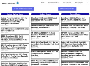 How sarkarijobsadda.com looks like on a tablet such as an iPad.