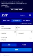 How sas.se looks like on a mobile device such as an iPhone.